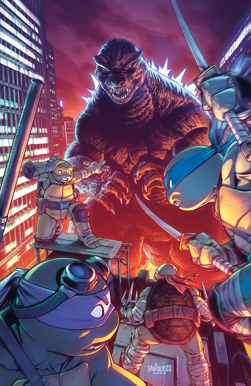 Teenage Mutant Ninja Turtles X Godzilla #2 Variant Ri (25) (Santolouco Full Art) IDW Publishing