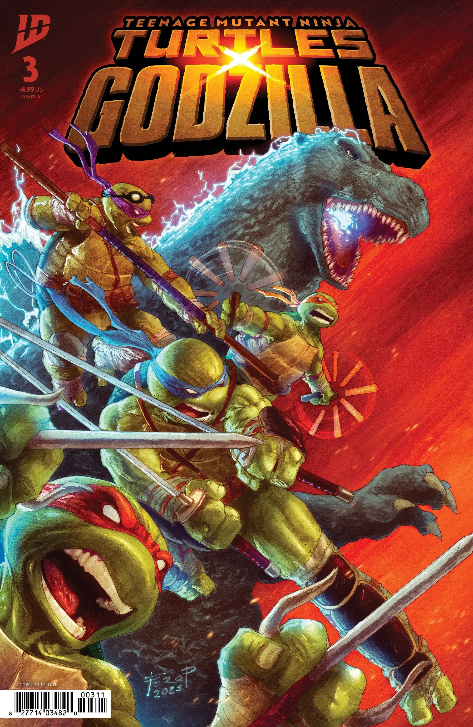 Teenage Mutant Ninja Turtles X Godzilla #3 - Revenge Of