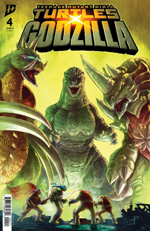 Teenage Mutant Ninja Turtles X Godzilla #4 Cover A (Pe) IDW Publishing
