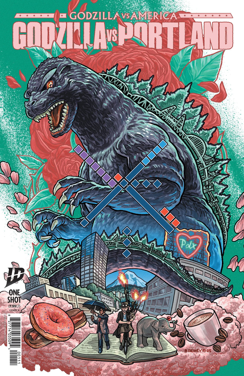 Godzilla vs. America: Portland Cover A (Dewey) IDW Publishing