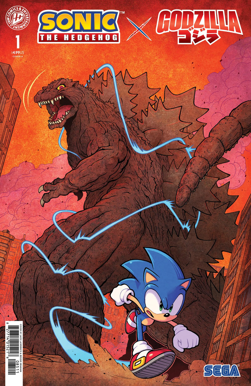 Sonic The Hedgehog X Godzilla #1 Cover A (Lawrence) IDW Publishing