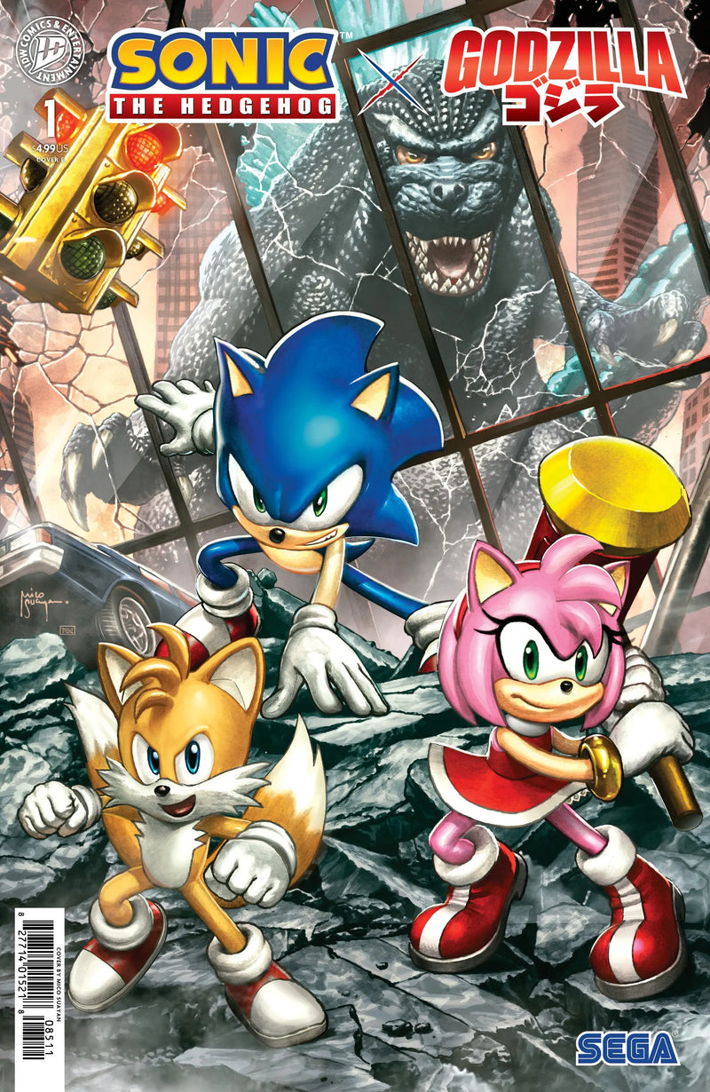 Sonic The Hedgehog X Godzilla #1 Variant E (Suayan) IDW Publishing