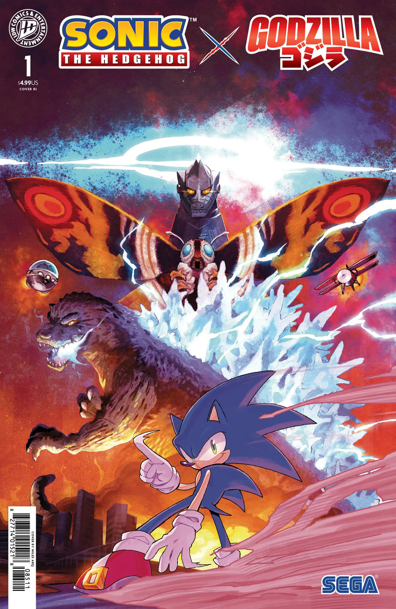 Sonic The Hedgehog X Godzilla #1 Variant Ri (50) (Arq) IDW Publishing