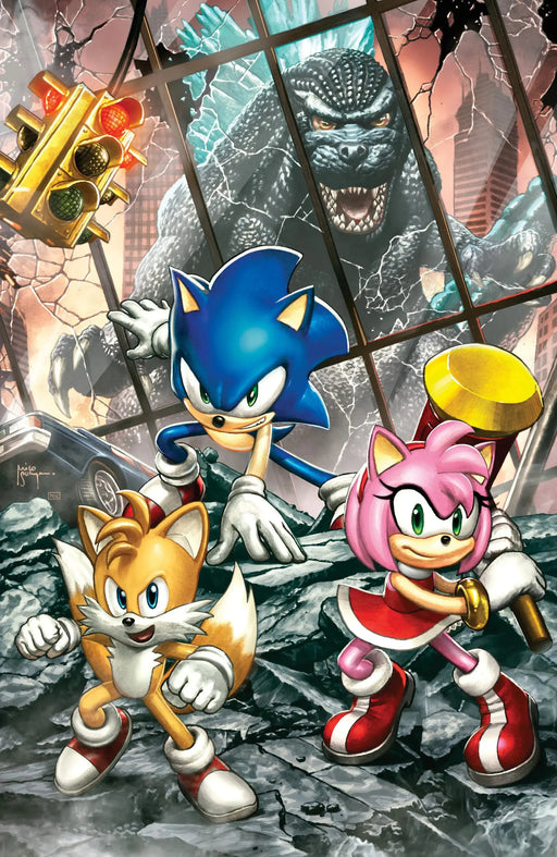 Sonic The Hedgehog X Godzilla #1 Variant Ri (75) (Suayan Full Art) IDW Publishing