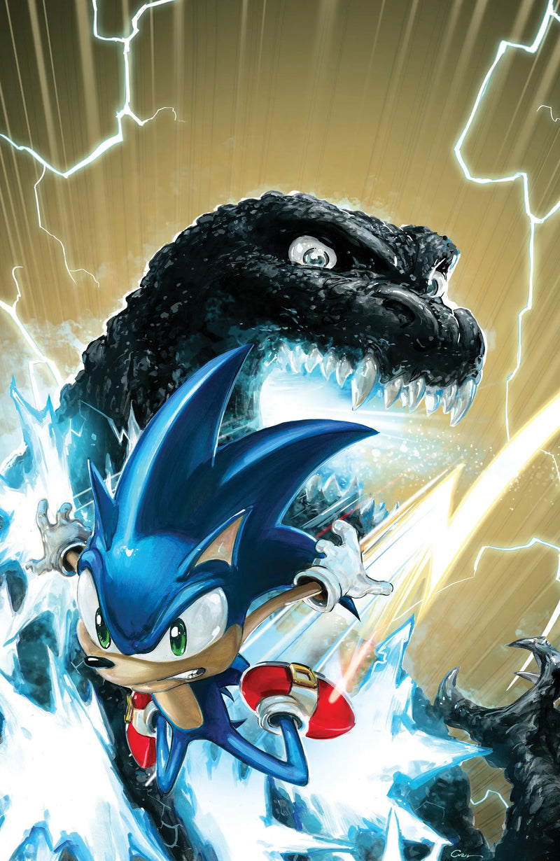 Sonic The Hedgehog X Godzilla #1 Variant Ri (100) (Crain Full Art) IDW Publishing