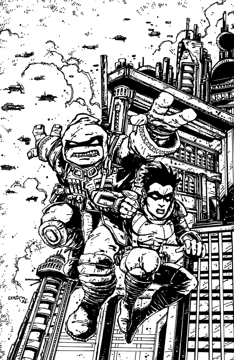 Teenage Mutant Ninja Turtles: The Last Ronin  Training Day Variant Ri (50) (Eastman Full Art Black & White) IDW Publishing