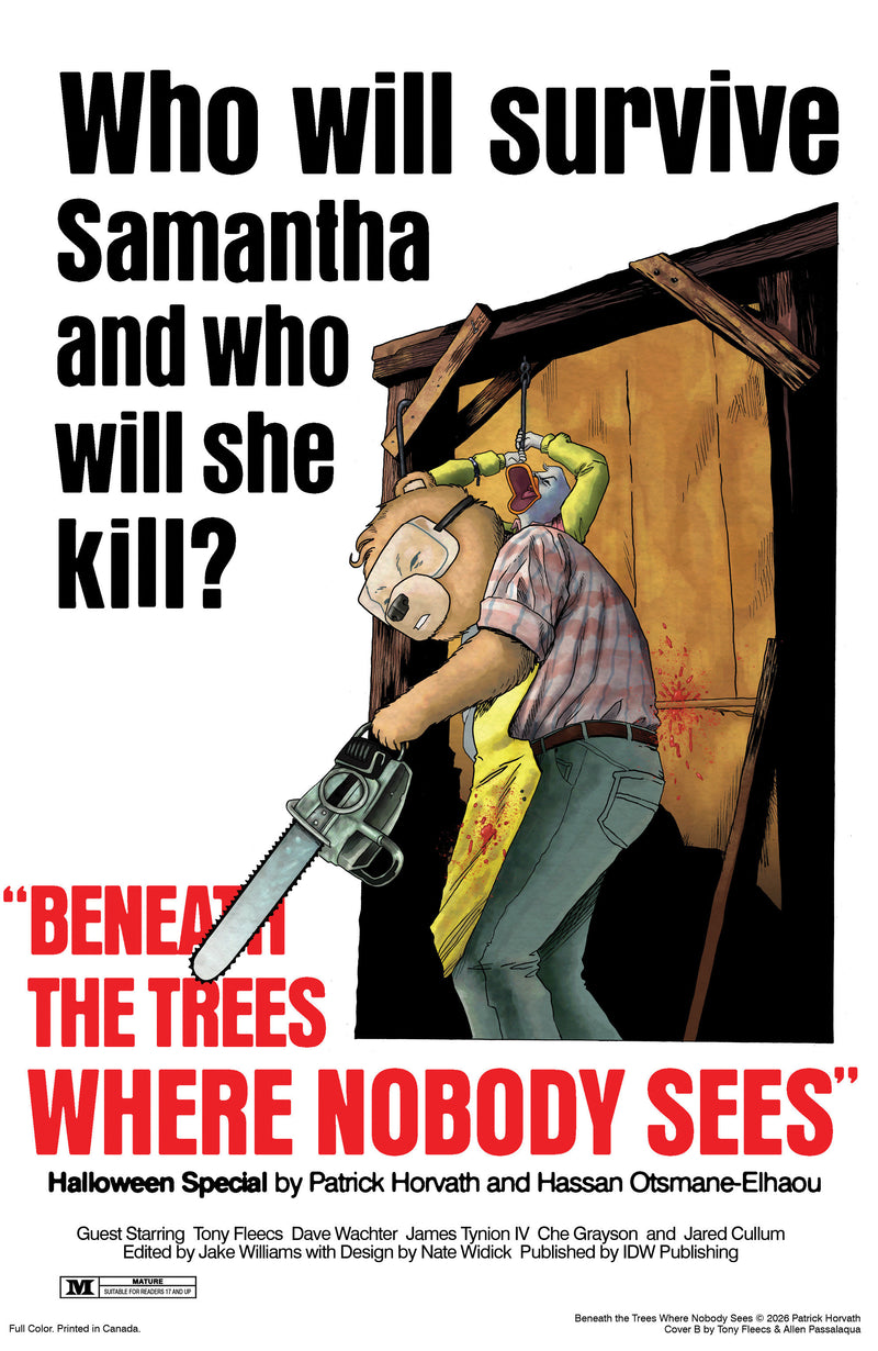 Beneath The Trees Where Nobody Sees: Halloween Special Variant B (Fleecs Movie Homage Cover)