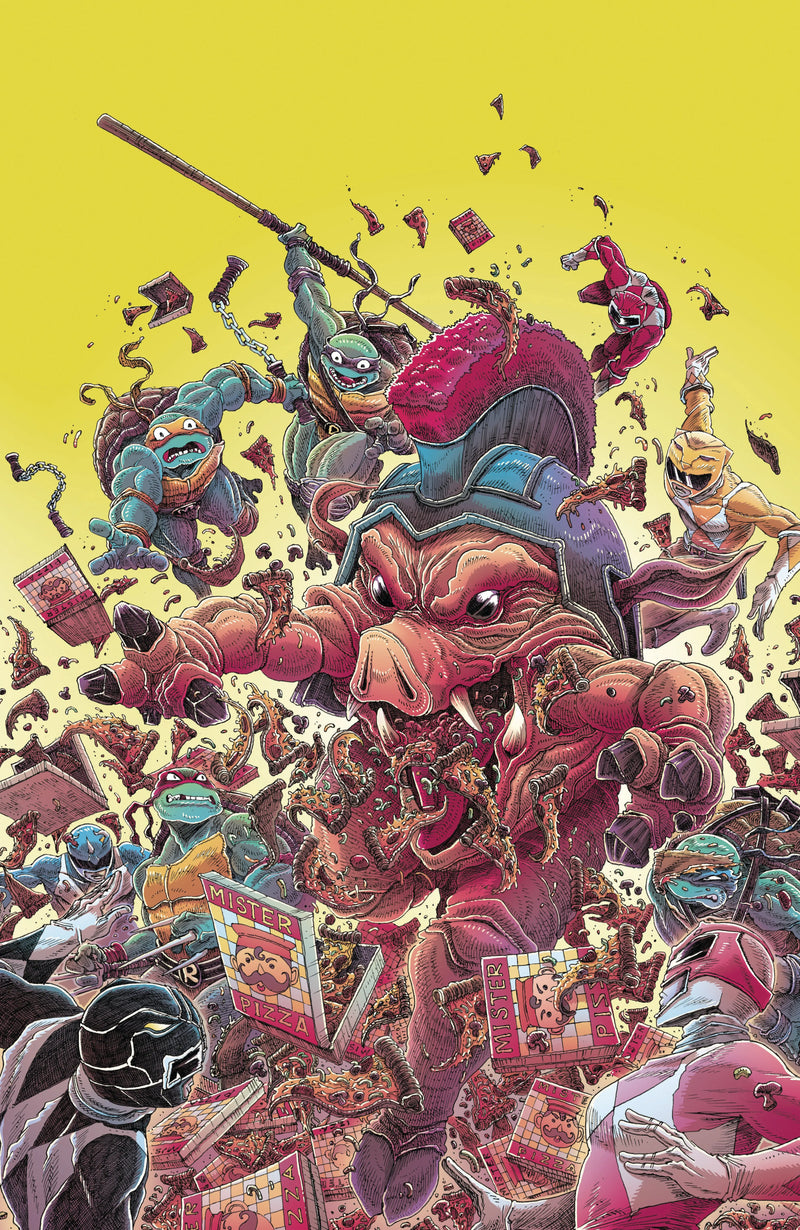 Mighty Morphin Power Rangers/ Teenage Mutant Ninja Turtles III #1 K 1 in 100 Variant Edition Variant (Full Art, Foil, Stokoe) Boom! Studios