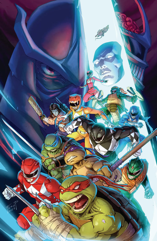 Mighty Morphin Power Rangers/Teenage Mutant Ninja Turtles III #2 H 1 in 100 Variant Edition Variant (Full Art, Foil, Pe) Boom! Studios