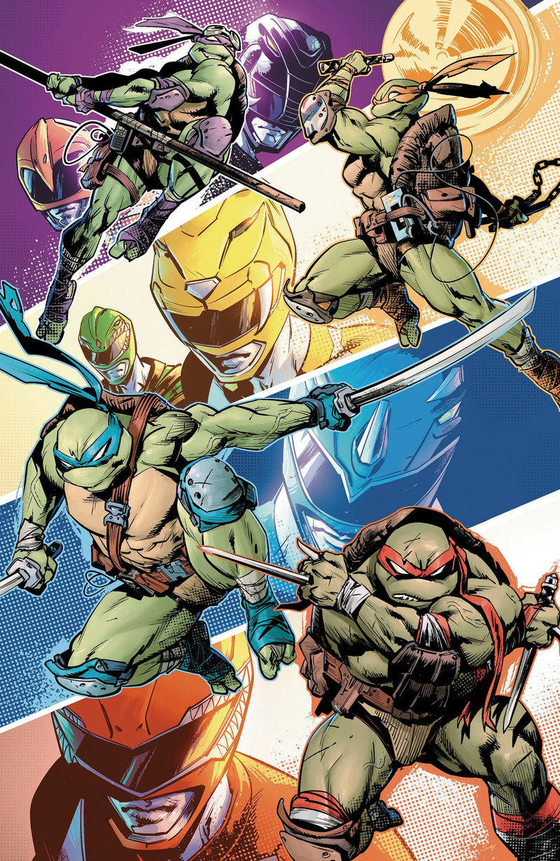 Mighty Morphin Power Rangers/Teenage Mutant Ninja Turtles III #4 L 1:5 Variant Edition (Full Art, Cardstock, Ossio) Boom! Entertainment