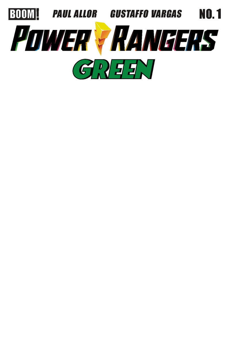 Power Rangers Green #1 D Blank Sketch Variant Boom! Entertainment
