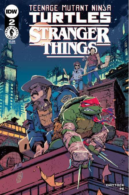 Teenage Mutant Ninja Turtles X Stranger Things #2 Variant B Corona