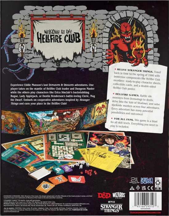Dungeons & Dragons RPG: Stranger Things - Welcome to the Hellfire Club Box Set WIZARDS OF THE COAST, INC