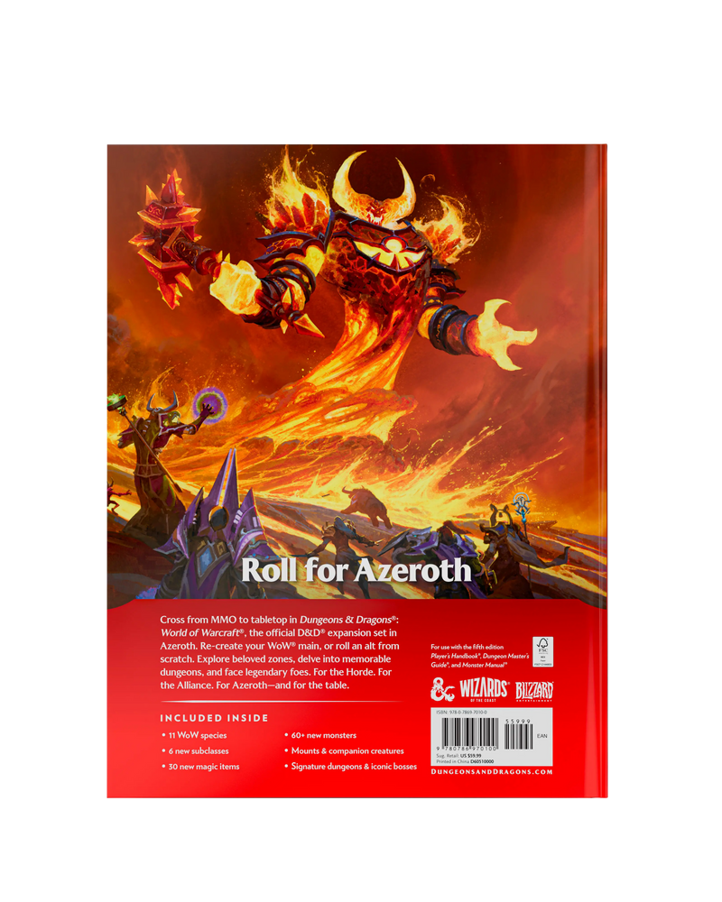 D&D 5E - World of Warcraft® WIZARDS OF THE COAST, INC