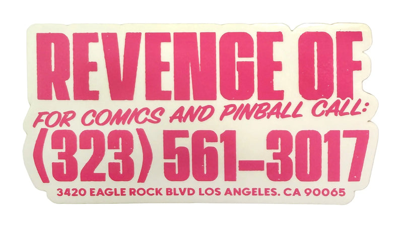 Pink Shop Number Sticker Revenge Of