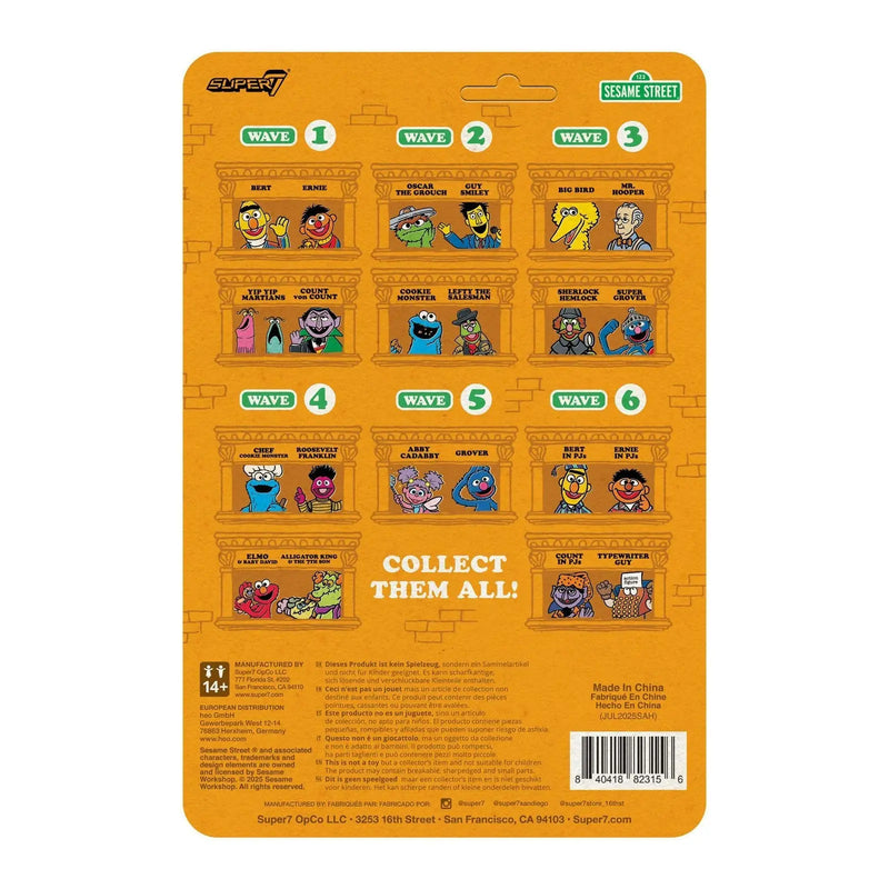 Sesame Street ReAction Wave 6  Bert (PJs) Super7