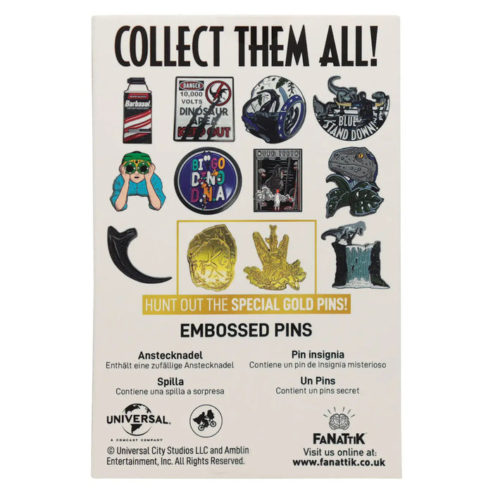 Mini pin misterioso de Fanattik Jurassic Park &amp; World (12 unidades)