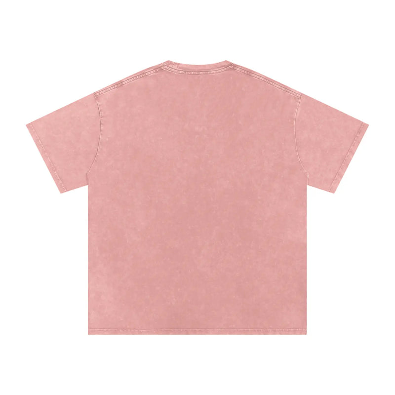 Red Muscle Robot Babe - Snow Washed Oversized T-Shirt ODMPOD