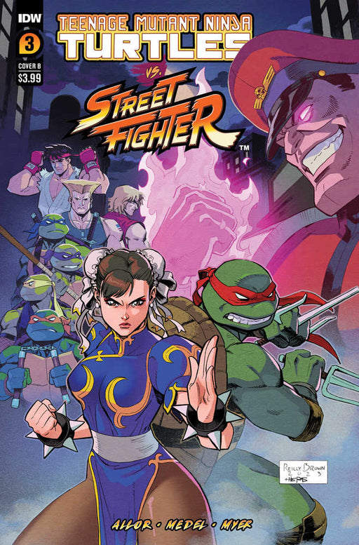 Teenage Mutant Ninja Turtles vs Street Fighter #3 Of 5 Cover B Brown