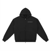 Connective Fruit [Black / Navy Blue] - Essential Fleece Zip-Through Hoodie Revenge Of