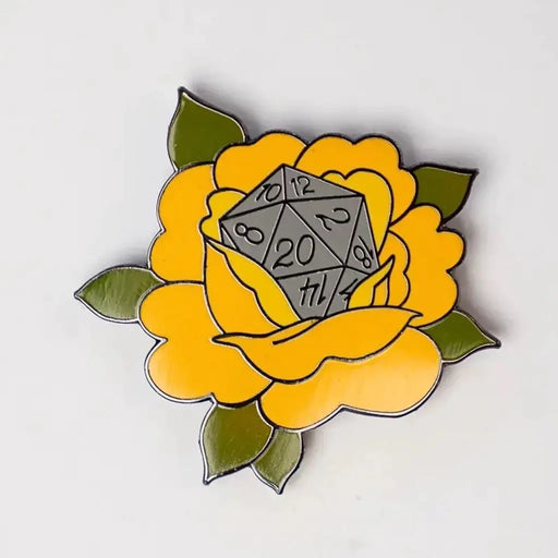 D20 Rose Pin