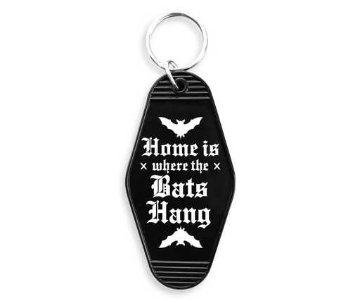 Where The Bats Hang Motel Keychain