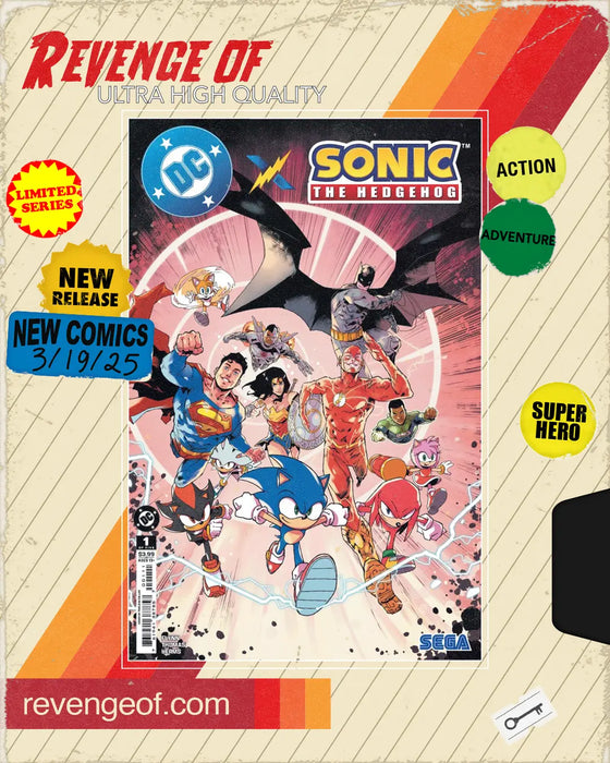 DC X Sonic The Hedgehog #1 (Of 5) Cover A Pablo M Collar DC Comics