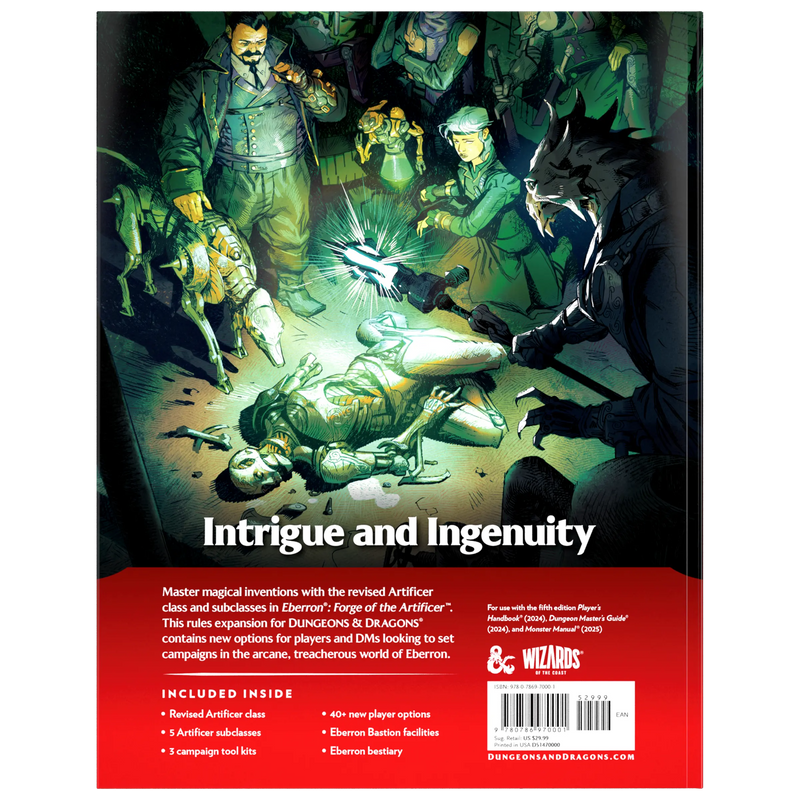 Dungeons & Dragons RPG: Eberron - Forge of the Artificer Hard Cover Wizards of the Coast