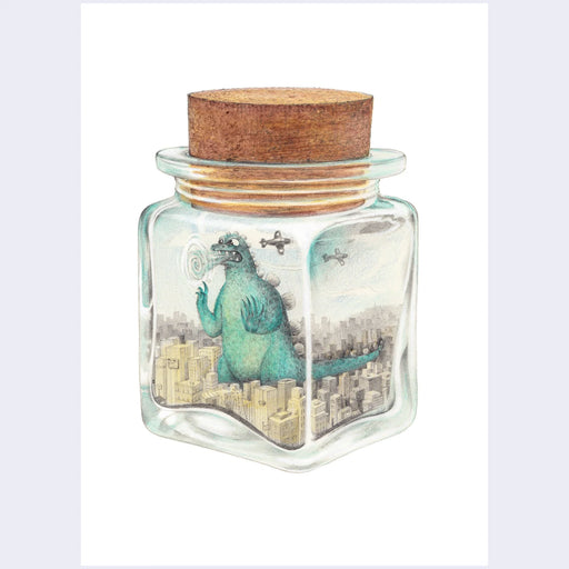 Cassia Lupo Godzilla in a Bottle Print 5x7