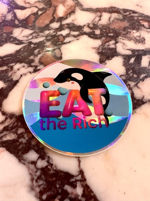 Orca Eat the Rich Sticker