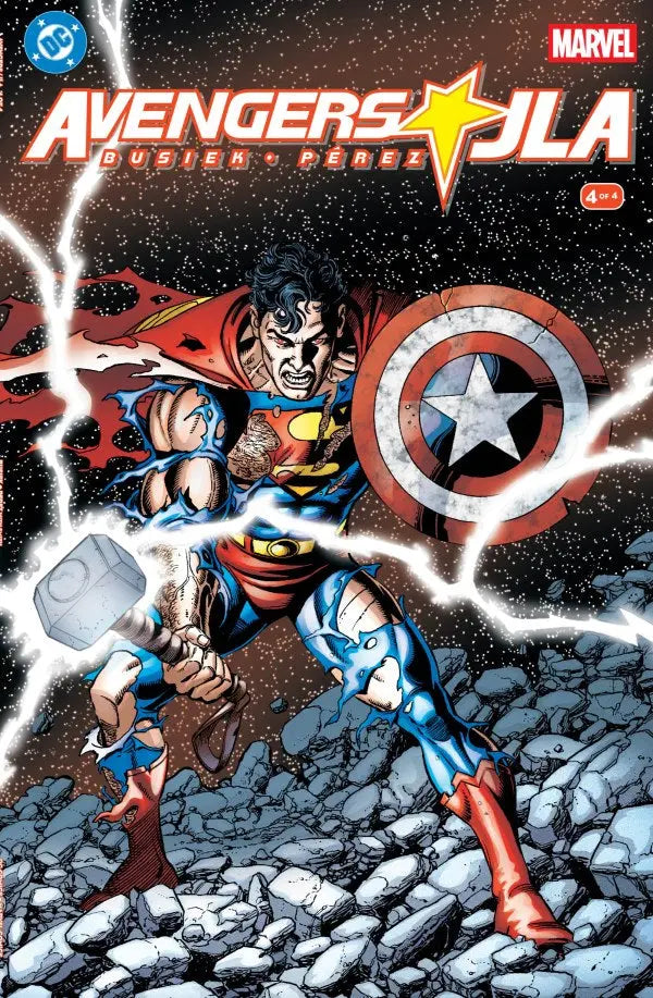 Avengers JLA #4 Facsimile Edition Cover D George Perez Wraparound Foil Variant DC Comics