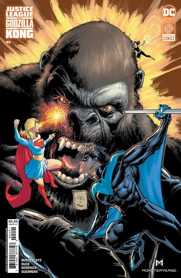 Justice League vs Godzilla vs Kong #4 Of 7 Cover B Whilce Portacio Kong Card Stock Variant