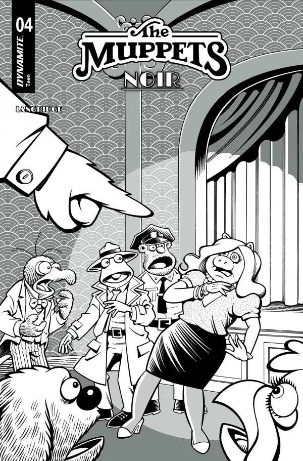 Muppets Noir #4 Cover E Inc 1:15 Roger Langridge Line Art Variant Dynamite Entertainment