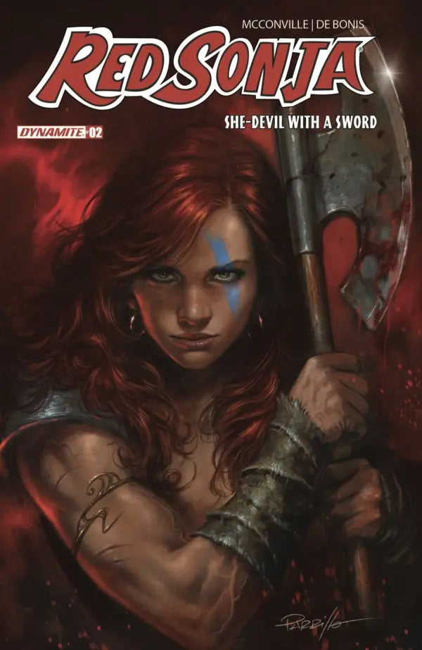 Red Sonja She Devil With A Sword #2 Cover Za Lucio Parrillo Foil Variant Dynamite Entertainment