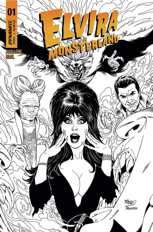 Elvira In Monsterland #1 Cvr G 10 Copy Royle B&W