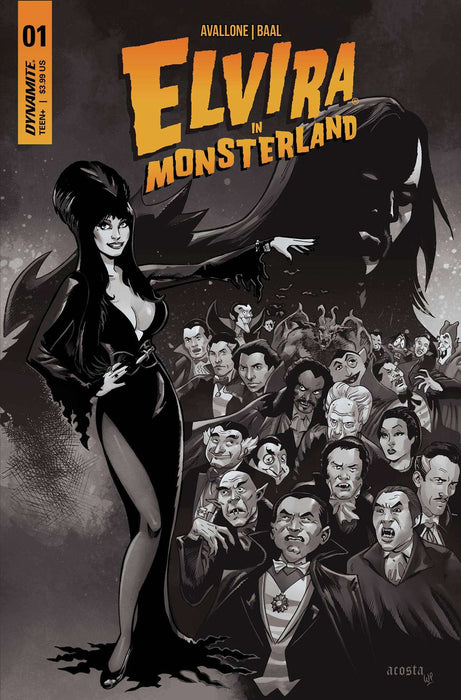 Elvira In Monsterland #1 Cvr I 20 Copy Acosta B&W