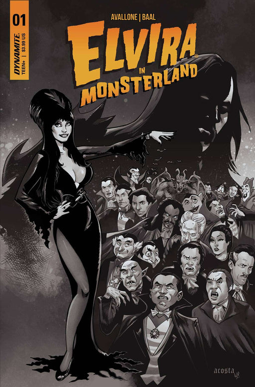 Elvira In Monsterland #1 Cvr I 20 Copy Acosta B&W