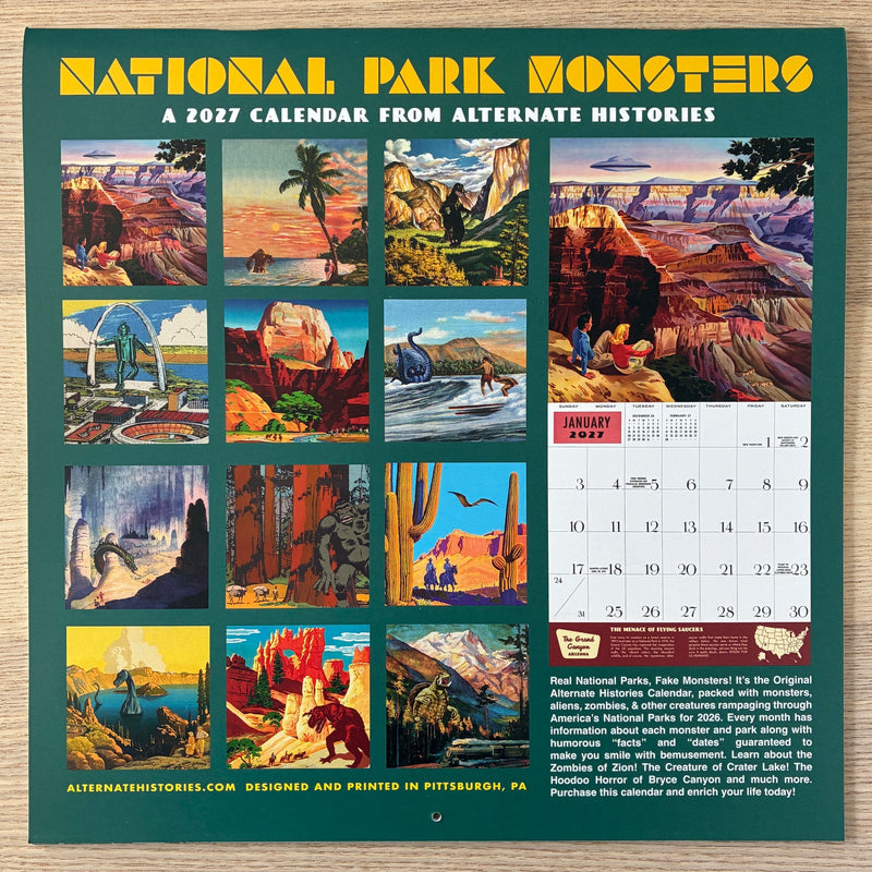 2027 NATIONAL PARK MONSTERS CALENDAR