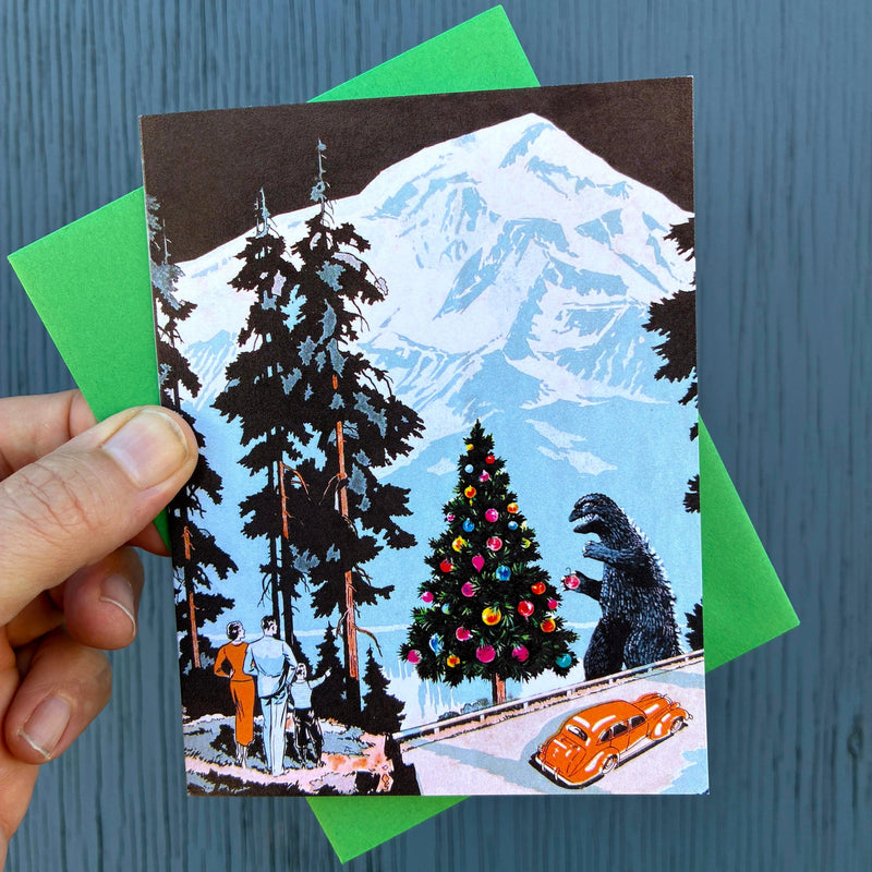 GLACIER NATIONAL PARK MONSTERS HOLIDAY CARD
