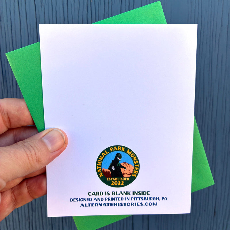 GLACIER NATIONAL PARK MONSTERS HOLIDAY CARD