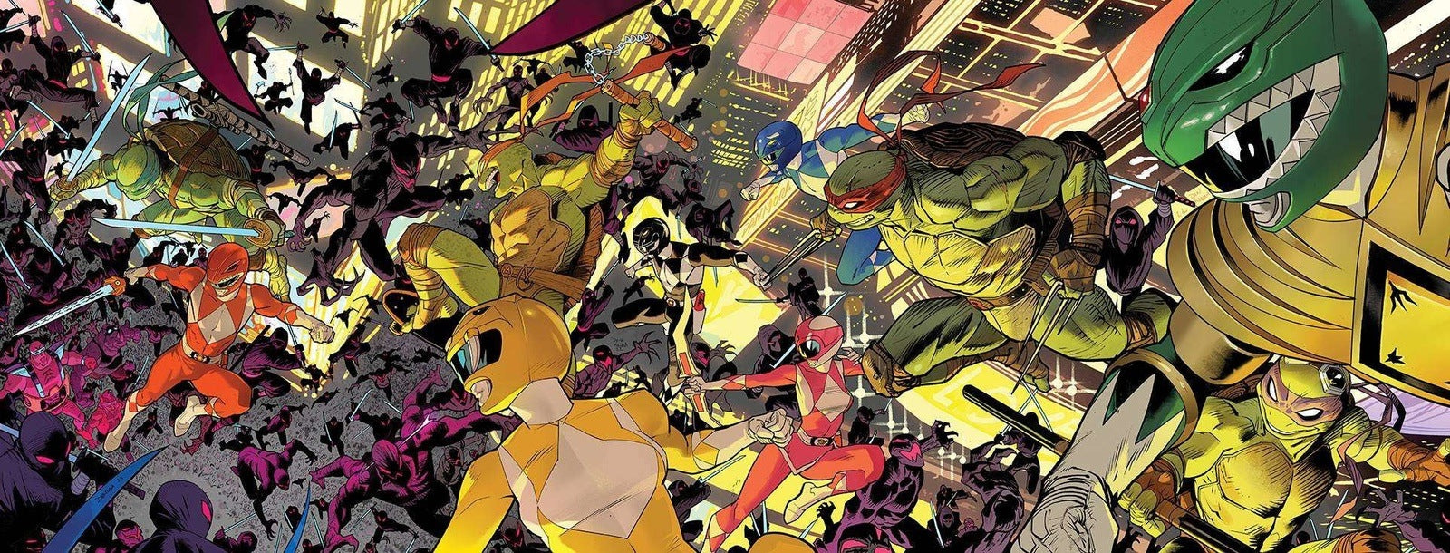 MMPR TMNT II #1 Of 5 Cvr E Double Gatefold Var Mora