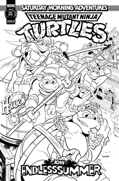 Idw Endless Summer-Teenage Mutant Ninja Turtles: Saturday Morning Adventures Variant Ri 10 Coloring Book Variant