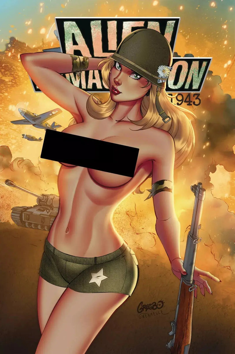 Alien Armaggedon 1944 #2 Cover B Uncensored Edition (adult) OTHER PUBLISHERS