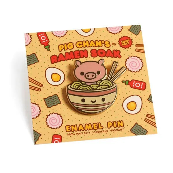 Pig Chan's Ramen Soak Enamel Pin