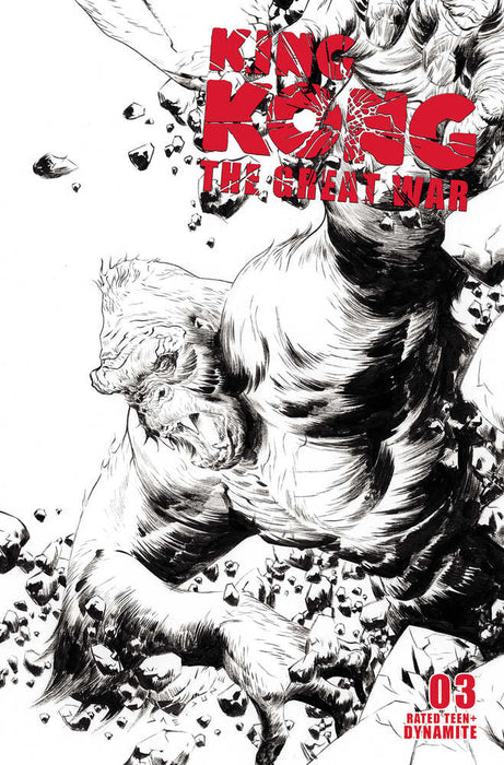 Kong Great War #3 Cover D 10 Copy Variant Edition Lee Black & White