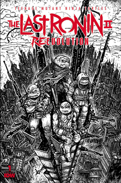 Teenage Mutant Ninja Turtles: The Last Ronin II--Re-Evolution #1 Variant Ri (100) (Eastman Black & White) IDW Publishing