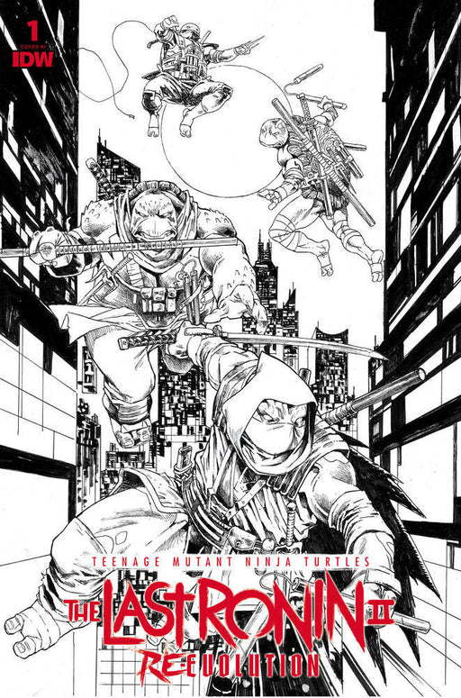 Teenage Mutant Ninja Turtles: The Last Ronin II--Re-Evolution #1 Variant Ri (75)  (Escorzas Black & White) IDW Publishing