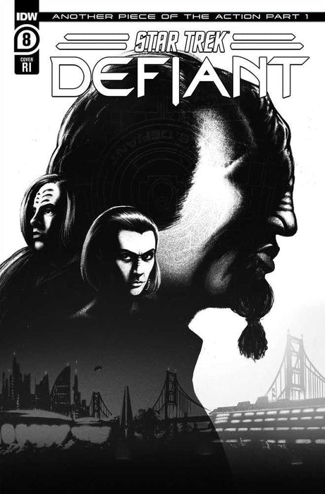 Star Trek: Defiant #8 Variant Ri 10 Feehan Black & White