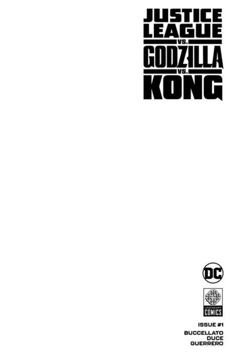 Justice League vs Godzilla vs Kong #1 Of 7 Cover D Blank Card Stock Variant