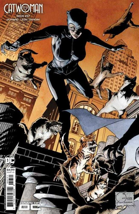 Catwoman #57 Cover F Joe Quesada Connecting Card Stock Variant Batman Catwoman The Gotham War